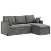 vidaXL Bank Donkergrijs 198 x 134 x 80 cm Fluweel