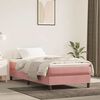 vidaXL Pocketveringmatras medium 100x220x20 cm fluweel roze