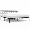 vidaXL Bedframe met hoofdbord metaal zwart 193x203 cm