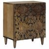vidaXL Bed kast Bruin 50 x 33 x 60 cm Massief Mango Hout
