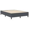 vidaXL Platform bedframe Donkergrijs 160 x 200 cm Katoen Stof
