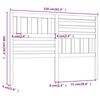 vidaXL Hoofdbord 156x4x100 cm massief grenenhout zwart