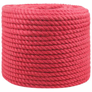 vidaXL Jute Touw 14 mm Rood 100% Tossa jute
