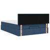 vidaXL Bed poef met matras en LED's stof 140x190 cm blauw