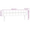 vidaXL Hoofdbord met randen 183x23x78/88 cm stof lichtgrijs