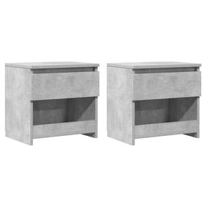 vidaXL Nachtkastjes 2 st 40x30x39 cm bewerkt hout betongrijs