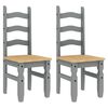 vidaXL Eetkamerstoelen 2 st Corona 42x47x107 cm grenenhout grijs