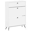 vidaXL Schoenenkast BREDA 78 x 24 x 103 cm Bewerkt hout Wit