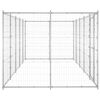 vidaXL Hondenkennel 12,1 m&sup2; gegalvaniseerd staal