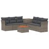 vidaXL Bankstel 8 st Grijs en Donkergrijs Poly Rattan en Staal