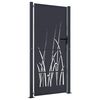 vidaXL Poort 100x200 cm met grasontwerp staal antracietkleurig