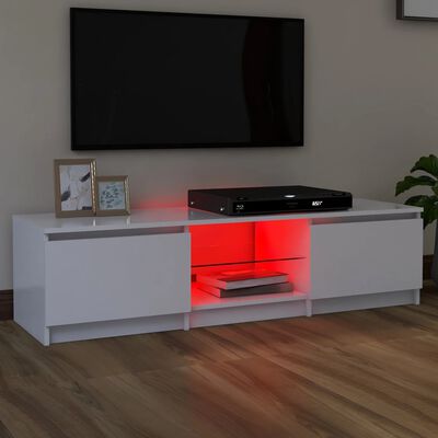 vidaXL Tv-meubel met LED-verlichting 140x40x35,5 cm wit