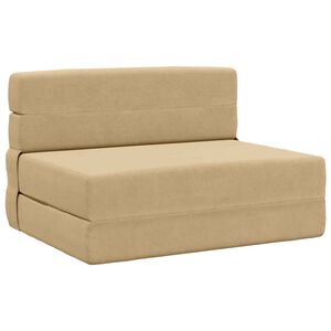 vidaXL Vouwbare Bankbed Groen Grijs 100 x 80 x 60 cm Stof