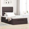 vidaXL Ottoman bed met matras en LED's 120x200cm stof donkerbruin