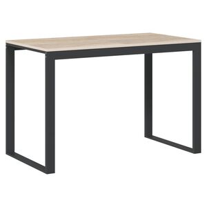 vidaXL Computerbureau 110x60x73 cm spaanplaat zwart en eikenkleurig