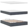 vidaXL Ottoman bed met matras 140x200cm fluweel donkergrijs
