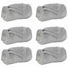 vidaXL Kleden 6 pcs Grijs 220 x 240 cm Fleece