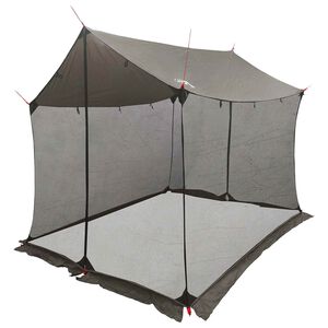 vidaXL Campingzeil met gaaswanden 270 x 210 x 210 cm Bruin Grijs