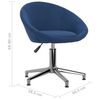 vidaXL Eetkamerstoelen 2 st draaibaar stof blauw