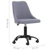 vidaXL Kantoorstoel draaibaar stof lichtgrijs