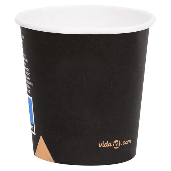 vidaXL 500 st Koffiebekers 120 ml papier zwart