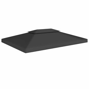 vidaXL Prieeldak 2-laags 310 g/m&sup2; 4x3 m zwart