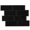 vidaXL Subway Tegel 50 st Zwart 29 x 21 cm Polyurethaan en PET