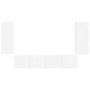vidaXL TV Wandkast Set Wandgemonteerd 4 pcs Wit Bewerkt hout