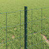 vidaXL Hek met Paal Groen 0,4 x 10 m Staal en PVC