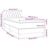 vidaXL Boxspring met matras stof donkerbruin 90x200 cm