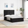 vidaXL Ottoman bed met matras 140x200cm stof zwart