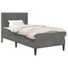 vidaXL Bedframe met matras Donkergrijs 90 x 190 cm Fluweel