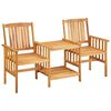 vidaXL Tuinstoelen met theetafel 159x61x92 cm massief acaciahout