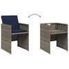 vidaXL Tuinstoelen 4 st met kussens poly rattan grijs