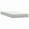 vidaXL Boxspring met matras fluweel lichtgrijs 100x220 cm