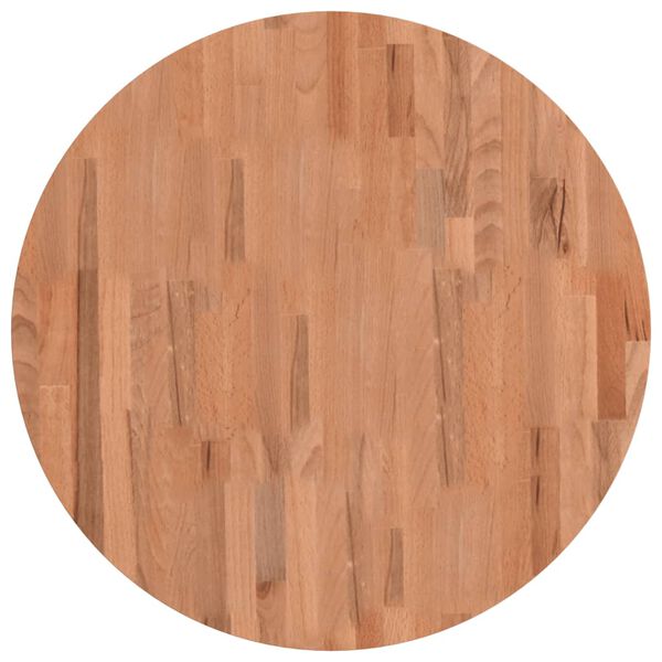 vidaXL Tafelblad rond &Oslash;70x4 cm massief beukenhout