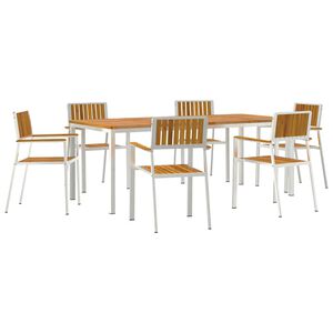 vidaXL Buiten eettafelset 7 st 200 x 90 x 75 cm