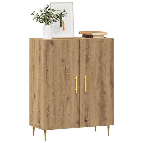 vidaXL Dressoir 69,5x34x90 cm bewerkt hout artisanaal eikenkleur