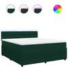 vidaXL Boxspring met matras fluweel donkergroen 200x200 cm