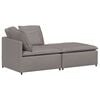 vidaXL Modulaire bank met voetenbank en kussens stof taupe