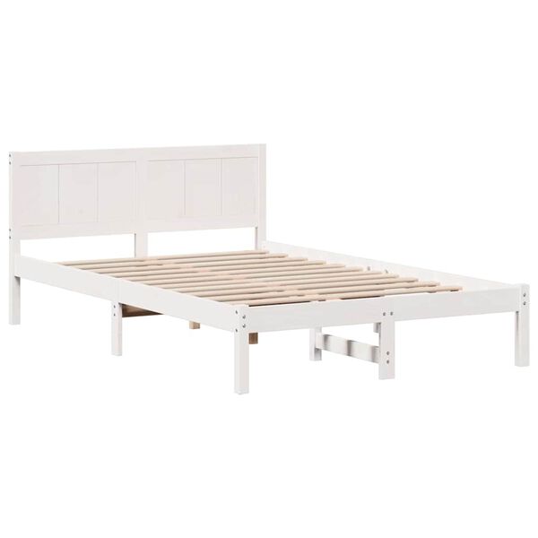 vidaXL Bedframe Wit 120 x 190 cm Massief grenenhout