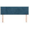 vidaXL Hoofdborden 2 st 72x5x78/88 cm fluweel donkerblauw