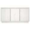 vidaXL Dressoir 111x34x60 cm massief grenenhout wit