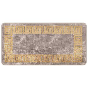 vidaXL Vloerkleedloper MARSA Grijs 50 x 100 cm Polyester en PVC