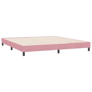 vidaXL Bedframe zonder matras 180x220 cm fluweel roze