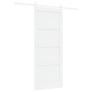 vidaXL Schuifdeur 83 x 202 cm Massief grenenhout Wit
