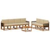 vidaXL Buiten bankenset 7 st Naturel Massief Acaciahout en Polyester