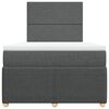 vidaXL Boxspring met matras stof donkergrijs 120x190 cm