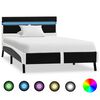 vidaXL Bedframe met LED kunstleer zwart 90x200 cm