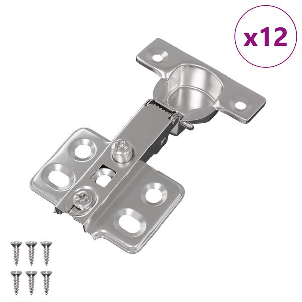 vidaXL Scharnier 12 pcs Nikkel 26 mm IJzer